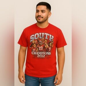 Gildan Red Houston Texans 2012 South Champions Graphic Tee